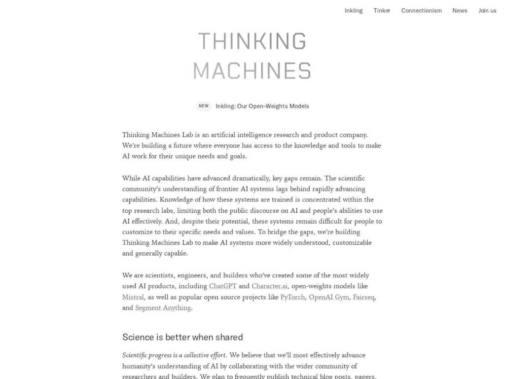Thinking Machines Lab