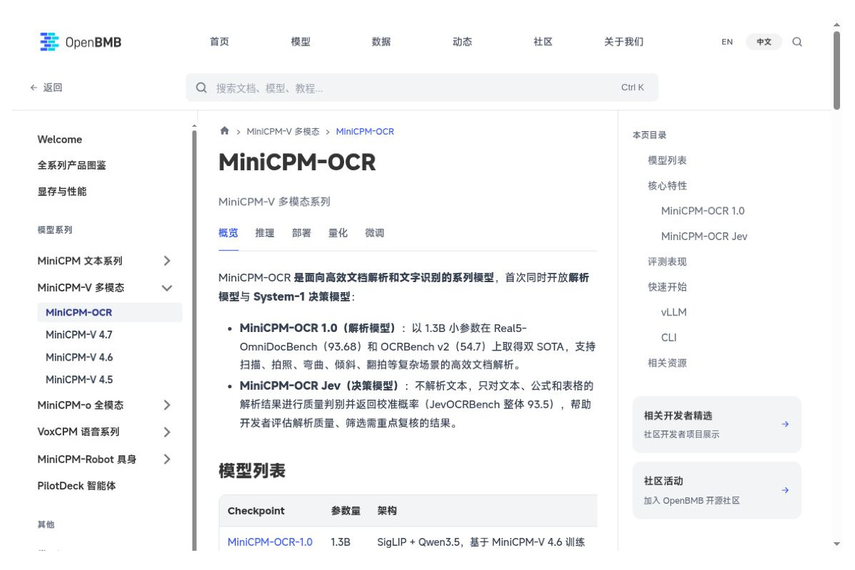 MiniCPM-OCR
